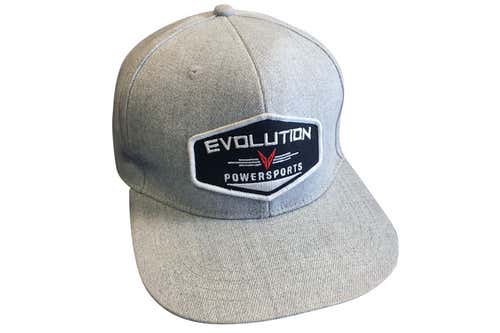 Evo Powersports Diamond Patch Snap Back Grey Twill Hat